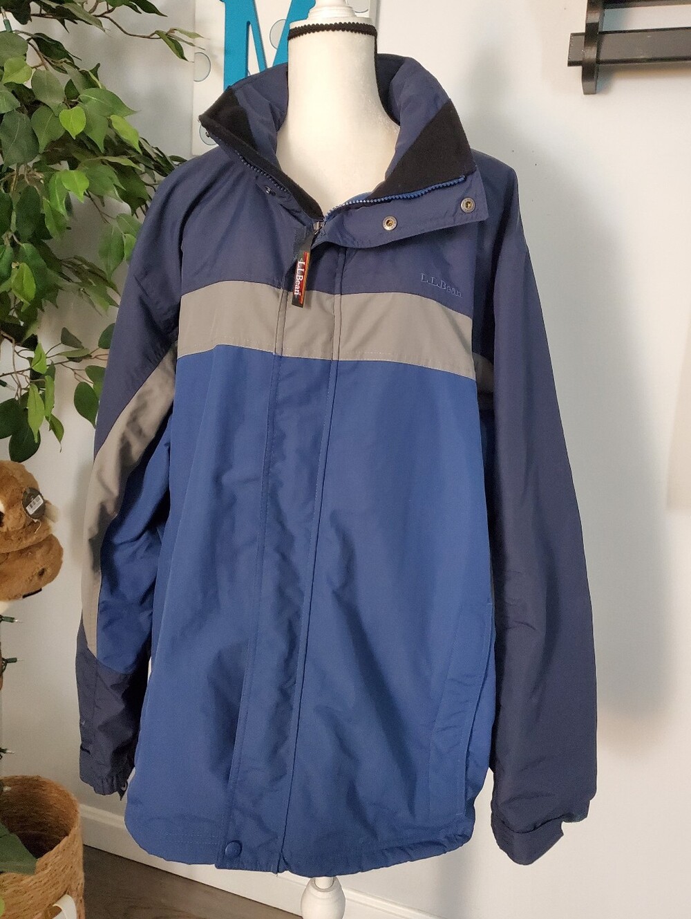 L.L. BEAN Vintage Colorblock Water Resistant 3-in-1 Parka XL